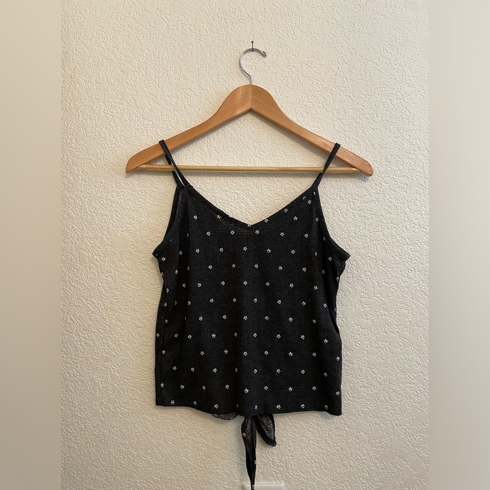 Black flower Tank top
